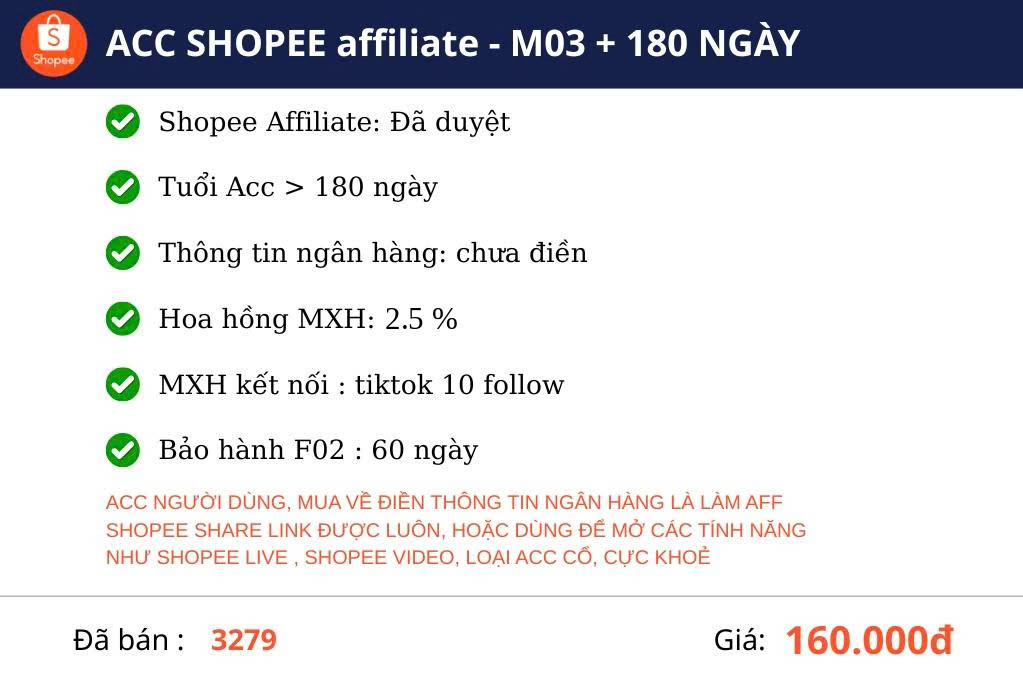 Acc Shopee VIP 2