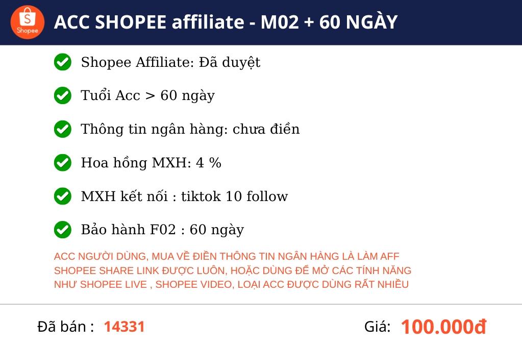 Acc Shopee VIP 1
